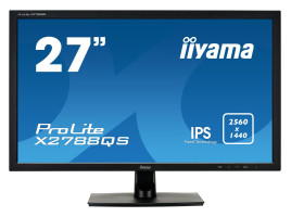 27"LCD iiyama X2788QS-B1 - IPS,5ms,350cd/m2,2560x1440,DVI,HDMI,DP,repro