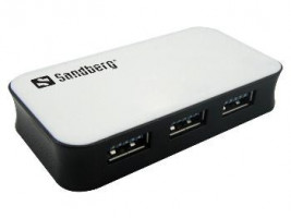 Sandberg Hub USB 3.0,4 porty,bielo-čierny (133-72)