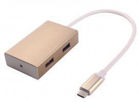 PremiumCord USB3.1 húb 4x USB3.0 hliníkové puzdro (ku31hub01)