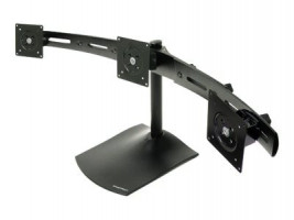Ergotron DS100 Triple-Monitor Desk Stand - Stojan pre trojitý plochý panel - hliník,oceľ - čierna - (TD1409022)