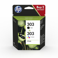 HP 303 2-pack Black/Tri-color Original Ink Cartridge