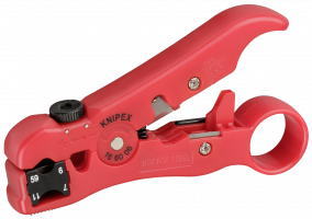 KNIPEX Wire stripping tool for coax and data cable