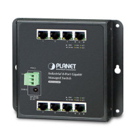 PLANET Industrial 8-Port 10/100/1000T Wall-mount Managed