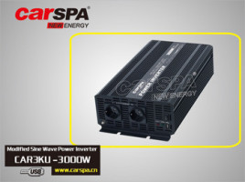Menič napätia Carspa CAR3KU-24 24V/230V + USB 3000W,modifikovaná sinus (CAR3KU-242)