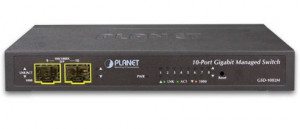 PLANET  8-portový GE + 2-portový SFP Managed Desktop Switch
