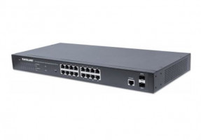 Intellinet Switch 16x GE Web-Managed 2 SFP-Ports 16x PoE +