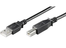 PremiumCord Kábel USB 2.0,AB,1m,čierny (ku2ab1bk)
