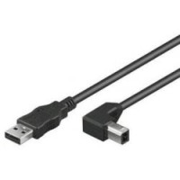 PremiumCord Kábel USB 2.0,AB,2m sa zahnutým USB-B konektorom 90 ° (ku2ab2-90)