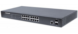 16-Port Gigabit Ethernet PoE+ Web-Managed Switch with 2 SFP Ports - IEEE 802.3at/af Power over Ethernet (PoE+/PoE) Compl