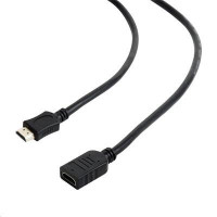 Kábel GEMBIRD HDMI-HDMI 3m,1.4,M/M tienený,pozlátené kontakty,predlžovacie,čierny (KAB051I4B)