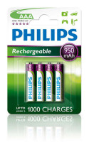Philips dobíjacie batérie AAA 950mAh,NiMH - 4ks