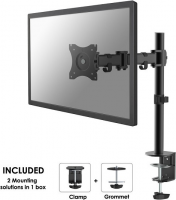 NEOMOUNTS 10-30 Inch - Flat screen desk mount - Clamp and Grommet - 1 Screen - Black