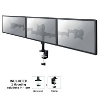 NEOMOUNTS 10-27 Inch - Flat screen desk mount - Clamp - 3 Screens - Black