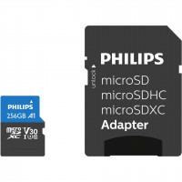 Karta MicroSDXC spoločnosti Philips 256 GB, trieda 10 UHS-I U3, vč. adaptér