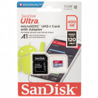 SanDisk Ultra microSDXC A1, 400 GB, 120 MB/s adapt. SDSQUA4-400G-GN6MA