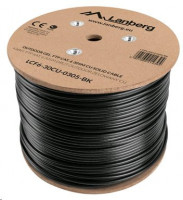 Cable U/UTP Lanberg LCU6-30CU-0305-BK (U/UTP; 305 m; 6; black color)