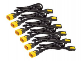 APC Power Cord Kit,(6ea),Locking,10A,100-230V,C13 to C14 1,2 m,modrý (AP8704S-WWX590)