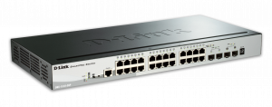 D-Link DGS-1510-28P PoE prepínač 24xGb + 2xSFP + 2xSFP +