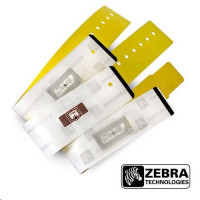Zebra ZipShip RFID náramkové pásky, polypropylén, 13.56 MHz žltá, 30.16 x 279.4 mm, 500 kusov (4 role x 125)