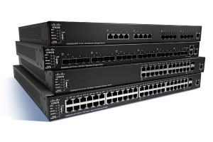 48portový stohovateľný prepínač Cisco SG350X-48