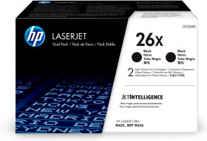 HP 26X Dvojbalenie vysokokapacitných čiernych originálnych tonerových kaziet LaserJet s vysokou výťažnosťou