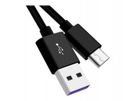 PremiumCord Kabel USB 3.1 C/M-USB 2.0 A/M, Super rýchle nabíjanie 5A, černý, 1m