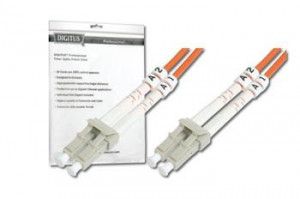 DIGITUS  Fiber Optic Patch Cord, LC to LC, Multimode, OM3, 50/125 µ, Duplex Length 1m (DK-2533-01/3)