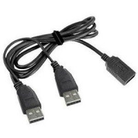 Kábel USB AA 1m 2.0 prodluž, DUÁLNE, napájanie (CCP-USB22-AMAF-3)