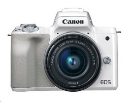 Canon EOS M50 biely + M15-45