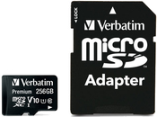 MicroSDXC Verbatim 256 GB Class 10 UHS-I vrátane adaptéra