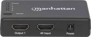 Manhattan 4K kompakter 4-Port HDMI-Splitter, čierna