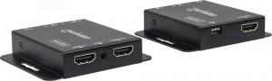 HDMI over Ethernet Extender Kit - HDMI Signal Extender (1080p up to 50 m / 164 ft.) - single Cat6 Cable - IR support