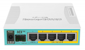 Mikrotik  hEX PoE drôtový router biely