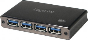 LOGILINK  USB3.0 rozbočovač, 4 porty, hliník
