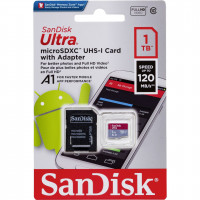 SanDisk Ultra microSDXC A1 1 TB 120 MB/s adapt. SDSQUA4-1T00-GN6MA
