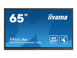 65" iiyama TE6502MIS-B1AG: VA, 4K, 400cd/m2, iiWare, WiFi, 2x Touch Pen, HDMI, 20P, TE6502MIS-B1AG