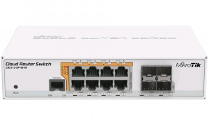 Mikrotik  CRS112-8P-4S-IN sieťový prepínač Gigabit Ethernet (10/100/1000) Biela napájanie cez Ethernet (PoE)