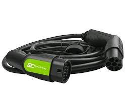 Green Cell EV10 electric vehicle charging cable Black Type 2 1 7 m