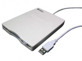 Sandberg externá mini disketová mechanika, USB, 3.5"diskety, biela