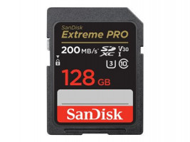 SANDISK 128 GB SDXC CARD Extreme Pro up to 200MB/s