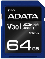 ADATA  SDXC 64 GB UHS-I U3 ASDX64GUI3V30S-R