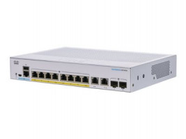 CBS250-8FP-E-2G-EU Cisco Business 250 Series 250-8FP-E-2G - Switch - L3 - Smart - 8 x 10/100/1000 (PoE+) + 2 x Kombi-SFP