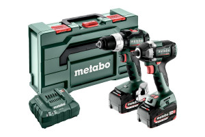 METABO sada nářadí 18V 2.9.3 (BS 18 LT BL + SSW 18 LT 300 BL) 2x5,2Ah METABOX