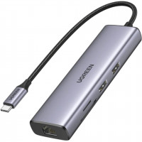 UGREEN USB-C to 2*USB3.0+HDMI+RJ 45+SD&amp;TF +PD port Hub