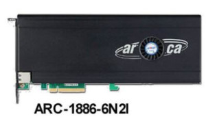 Areca Raid Controller ARC-1886-6N2I 6x M.2 und 2-Port Tri Mode PCIe 4.0 x8 FH