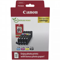 Canon CLI-526 BK/C/M/Y Photo Value Pack