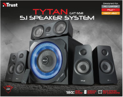Trust GXT 658 Tytan 5.1 90 W Black 5.1 channels