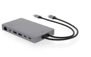 LMP  Dokovacia stanica USB-C 2 4K, 12 portov, sivá