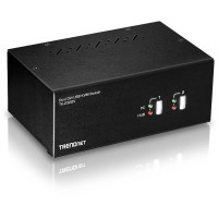 2portový port DVI USB TRENDnet KVM, zvukový rozbočovač USB 2.0