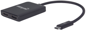 Manhattan USB C auf Dual HDMI-KONVERTER MST-Hub 4K @ 30Hz